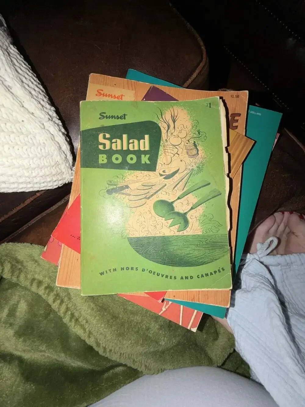 Lot of 5 Vintage Recipe and Home Decorating Booklets Including Sunset Salad Book